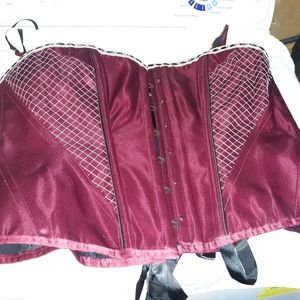 Corset Story Burgundy Corset with Shoulder straps